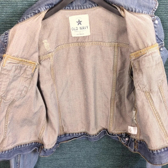 For Kitty Rescue!  Old Navy Youth Distressed Denim Jacket - Picture 11 of 16